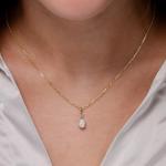 Angara Natural Opal Solitaire Pendant for Women | 1.45 ct Oval Shape Opal Solitaire Pendant Necklace in Yellow Gold | October Birthday, Anniversary, Gemstone Jewelry Gift | AAAA | 10x8mm
