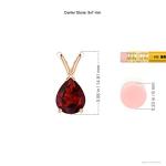 Angara Natural Garnet Solitaire Pendant for Women | 1.8 ct Pear Shape Garnet Solitaire Pendant Necklace in Rose Gold | January Birthday, Anniversary, Gemstone Jewelry Gift | AAAA | 9x7mm