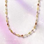 Ross-Simons 24.15 ct. t.w. Bezel-Set Multi-Gemstone Necklace in 18kt Gold Over Sterling. 36 inches