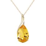 Galaxy Gold GG 14k Solid Yellow Gold Necklace with Pear-shaped Natural 5 carats Citrine 1627Y (18)