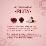 Angara Natural Ruby Solitaire Pendant for Women | 0.34 ct Round Ruby Diamond Solitaire Pendant Necklace in Sterling Silver | July Birthday, Anniversary, Gemstone Jewelry Gift | AA | 4mm