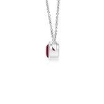 Angara Natural Ruby Solitaire Pendant for Women | Bezel-Set Round Ruby Solitaire Pendant in White Gold | July Birthday, Anniversary, Gemstone Jewelry Gift | A | 4mm