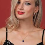 Gem Stone King 14K Yellow Gold 9X7MM Emerald Cut Gemstone Birthstone Solitaire Pendant Necklace | Gold Necklace For Women | With 18 Inch Gold Chain