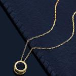 Gem Stone King 14K Solid Gold Gemstone Birthstone Pendant Necklace for Women | Round 6MM | Fine Jewelry for Her Mom Women Wife | With 18 Inch Chain