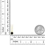 Gem Stone King 14K Solid Gold Gemstone Birthstone Pendant Necklace for Women | Round 6MM | Fine Jewelry for Her Mom Women Wife | With 18 Inch Chain