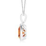 Angara Natural Citrine Solitaire Pendant for Women | 1.4 ct Trillion Shape Citrine Diamond Solitaire Pendant Necklace in Sterling Silver | November Birthday, Gemstone Jewelry Gift | AAAA | 8mm