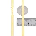 Nuragold 14K Real Yellow Gold Solid Herringbone Flexible Chain Necklace 14"-24" (3mm-7mm) Italian Jewelry for Men & Women - 5mm,16"