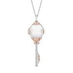 Disney Belle Key Pendant Necklace in Rose Gold