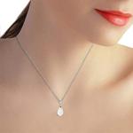 Galaxy Gold GG 14k 24" White Gold Natural Pear-shaped Opal Drop Pendant Necklace