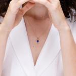 Angara Natural Tanzanite Solitaire Pendant for Women | 1.1 ct Pear Shape Tanzanite Solitaire Pendant Necklace in Sterling Silver | December Birthday, Anniversary, Gemstone Jewelry Gift | AAAA | 8x6mm