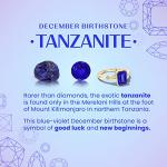 Angara Natural Tanzanite Solitaire Pendant for Women | 0.9 ct Round Tanzanite Solitaire Pendant Necklace in Sterling Silver | December Birthday, Anniversary, Gemstone Jewelry Gift | AAAA | 6mm