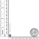 Gem Stone King 10K White Gold Gemstone Birthstone Pendant Necklace | Round 6.5MM | White Gold Necklace for Women | With 18 Inch Chain | Fine Jewelry Gifts for Her Mom Women Wife