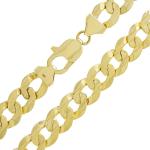 Solid 14k Gold Cuban Link Chain - 9mm Thick, 24" Long - Heavy Solid Golden Chain Flat Curb Link Necklace - Mens Jewelry Made with Hypoallergenic Yellow 14 Karat Gold (50.9g)