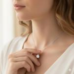 1 Carat LAB GROWN Round Cut Diamond Solitaire Pendant IGI Certified 14K White Gold 4 Prong Diamond Pendant Necklace For Women (E-F-G, VS1-VS2, 1 c.t.w)