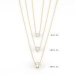 Carbon Atelier IGI Certified 1 Carat Brilliant Cut Lab Grown Diamond Round Solitaire Pendant Necklace for Women I 14k Yellow Gold Necklace (G-H, VS1-VS2, cttw) I 18 Inch Long Chain I Bezel Set