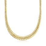 Italian 18kt Gold Graduated Cuban-Link Necklace 18