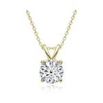 Lab Grown Diamond Necklace in Solid Gold