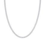 14k White Gold 5.00 Carat Lab Diamond Necklace