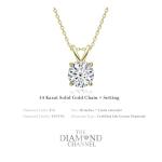 Lab Grown Diamond Necklace in Solid Gold