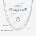 14k White Gold 5.00 Carat Lab Diamond Necklace
