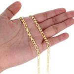 14K Yellow Gold Figaro Link Chain Necklace