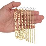 14K Yellow Gold Figaro Link Chain Necklace