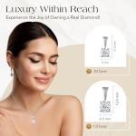 Lab Grown Diamond Necklace in 14K White Gold