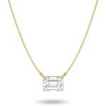 Emerald Cut Lab Grown Diamond Pendant Necklace