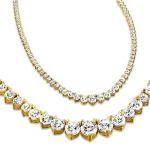 10 Carat LAB GROWN Diamond Tennis Necklace in Gold