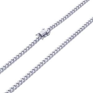 Nuragold 14K Real White Gold Solid Miami Cuban Link 5mm Chain Necklace (18"-30") Italian Jewelry for Men - 22"
