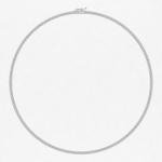 14k White Gold 5.00 Carat Lab Diamond Necklace