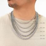 10K White Gold Rope Diamond Cut Necklace