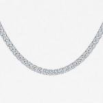 14k White Gold 5.00 Carat Lab Diamond Necklace