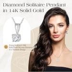 Lab Grown Diamond Necklace in 14K White Gold