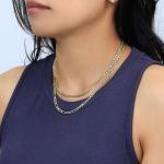 14K Yellow Gold Figaro Link Chain Necklace