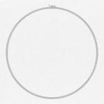 14k White Gold 5.00 Carat Lab Diamond Necklace