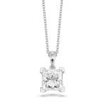 IGI Certified 1 Carat Princess Cut Diamond Necklace