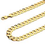 14k Yellow Gold 3mm Cuban Chain Necklace 22