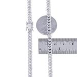 14K White Gold Miami Cuban Link Chain Necklace