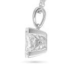 IGI Certified 1 Carat Princess Cut Diamond Necklace