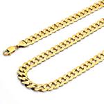 14k Yellow Gold 3mm Cuban Chain Necklace 22