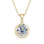 2 Carat Round Cut Diamond Pendant Necklace