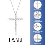 Lab Grown Diamond Cross Pendant Necklace for Women