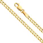 14k Yellow Gold 3mm Cuban Chain Necklace 22