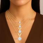 14K Yellow Gold Lab-Grown Diamond Pendant Necklace