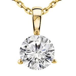 3 Carat Lab-Grown Diamond Pendant Necklace in Gold