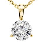 3 Carat Lab-Grown Diamond Pendant Necklace in Gold