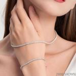 Stunning 71 CT Moissanite Tennis Necklace for Women