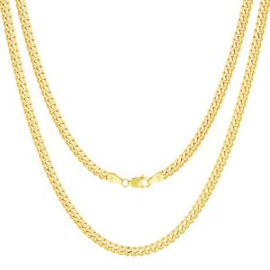 18k Yellow Gold Miami Cuban Link Chain Necklace