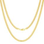 18k Yellow Gold Miami Cuban Link Chain Necklace